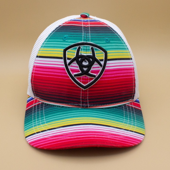 Ariat Serape Striped Mesh Snap Back Baseball Cap Women's Size OSFM - Picture 1 of 7